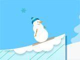 Снеговик прыгает с трамплина - Snowman Ski Jump